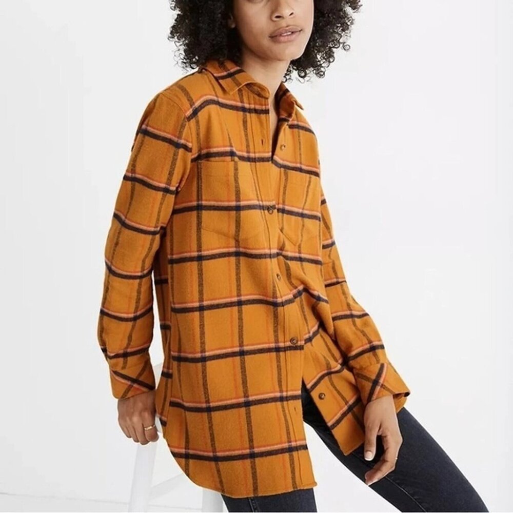 Madewell boyfriend-fit flannel shirt